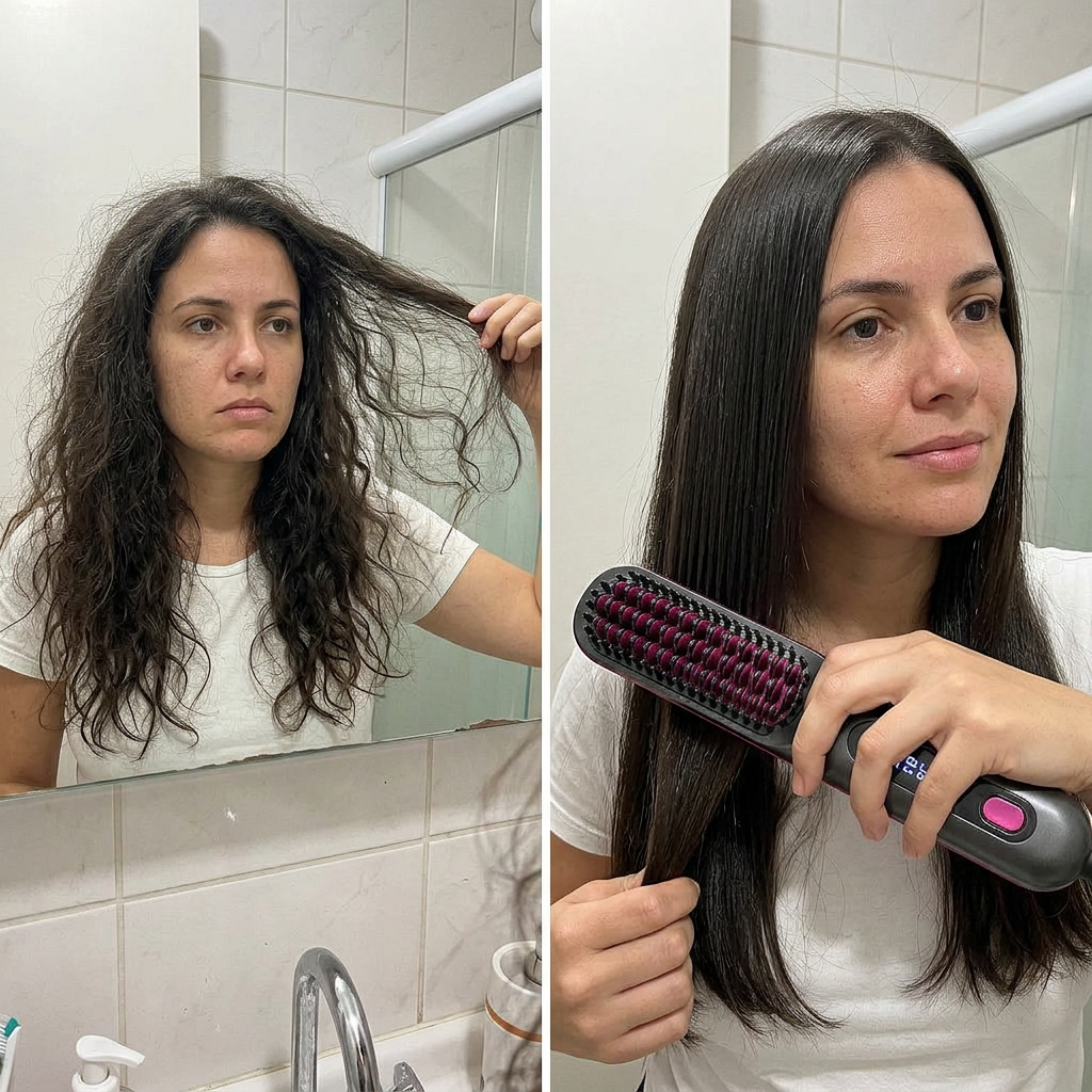 Antes e depois Larissa, 24 anos